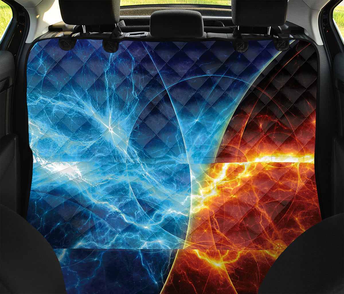 Fire And Ice Energy Print Pet Car Back Seat Cover