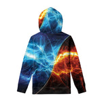 Fire And Ice Energy Print Pullover Hoodie