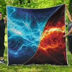 Fire And Ice Energy Print Quilt