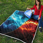 Fire And Ice Energy Print Quilt