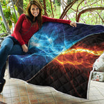 Fire And Ice Energy Print Quilt