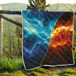Fire And Ice Energy Print Quilt