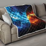 Fire And Ice Energy Print Quilt