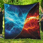 Fire And Ice Energy Print Quilt