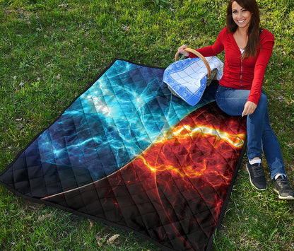 Fire And Ice Energy Print Quilt