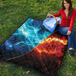 Fire And Ice Energy Print Quilt