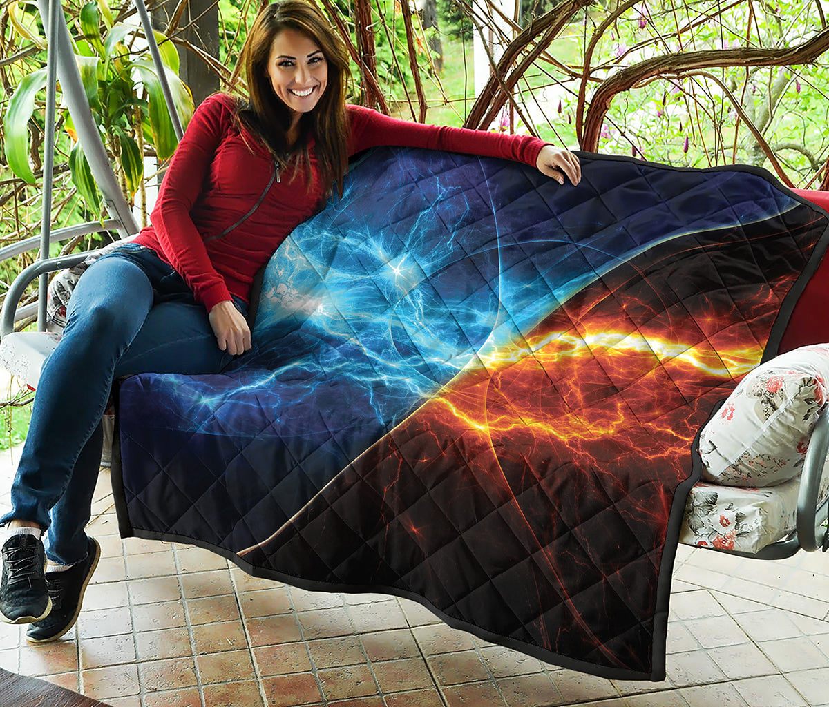 Fire And Ice Energy Print Quilt
