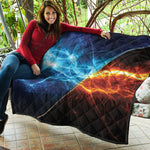 Fire And Ice Energy Print Quilt