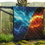 Fire And Ice Energy Print Quilt