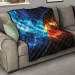 Fire And Ice Energy Print Quilt
