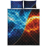 Fire And Ice Energy Print Quilt Bed Set
