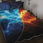 Fire And Ice Energy Print Quilt Bed Set