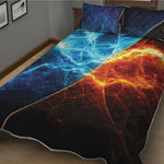 Fire And Ice Energy Print Quilt Bed Set