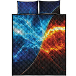 Fire And Ice Energy Print Quilt Bed Set