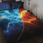 Fire And Ice Energy Print Quilt Bed Set