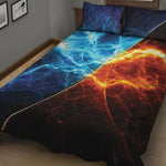 Fire And Ice Energy Print Quilt Bed Set