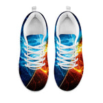 Fire And Ice Energy Print White Sneakers