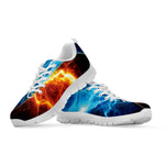 Fire And Ice Energy Print White Sneakers