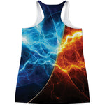 Fire And Ice Energy Print Women's Racerback Tank Top