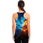 Fire And Ice Energy Print Women's Racerback Tank Top