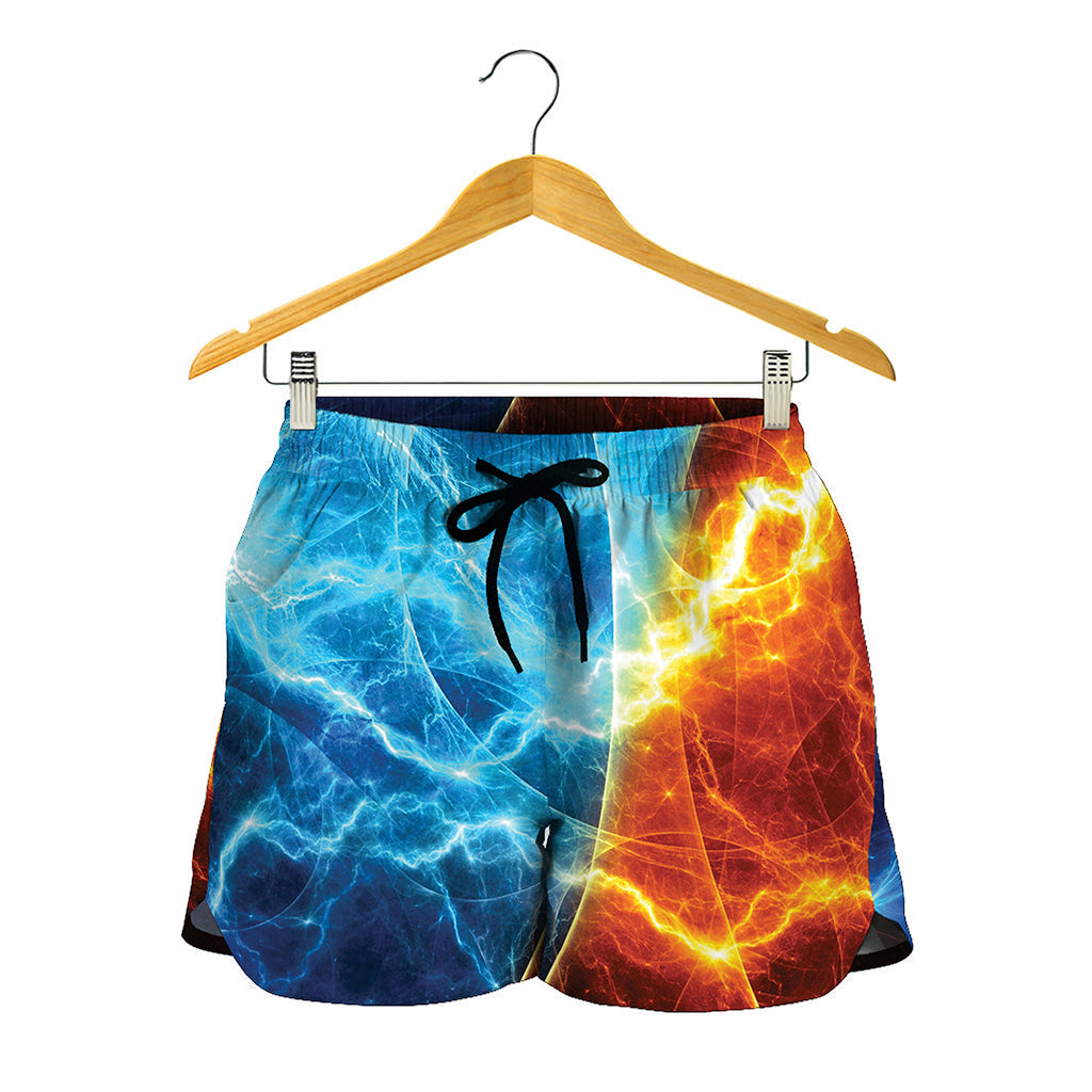 Fire And Ice Energy Print Women's Shorts