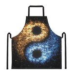 Fire And Ice Sparkle Yin Yang Print Apron