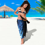 Fire And Ice Sparkle Yin Yang Print Beach Sarong Wrap