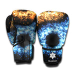 Fire And Ice Sparkle Yin Yang Print Boxing Gloves