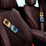 Fire And Ice Sparkle Yin Yang Print Car Seat Belt Covers