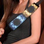 Fire And Ice Sparkle Yin Yang Print Car Seat Belt Covers