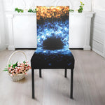 Fire And Ice Sparkle Yin Yang Print Dining Chair Slipcover
