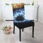 Fire And Ice Sparkle Yin Yang Print Dining Chair Slipcover