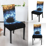 Fire And Ice Sparkle Yin Yang Print Dining Chair Slipcover