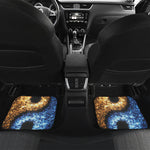 Fire And Ice Sparkle Yin Yang Print Front and Back Car Floor Mats