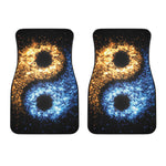 Fire And Ice Sparkle Yin Yang Print Front Car Floor Mats