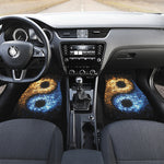 Fire And Ice Sparkle Yin Yang Print Front Car Floor Mats