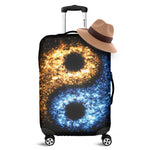 Fire And Ice Sparkle Yin Yang Print Luggage Cover