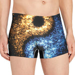 Fire And Ice Sparkle Yin Yang Print Men's Boxer Briefs