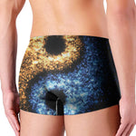 Fire And Ice Sparkle Yin Yang Print Men's Boxer Briefs