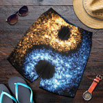 Fire And Ice Sparkle Yin Yang Print Men's Shorts