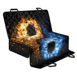 Fire And Ice Sparkle Yin Yang Print Pet Car Back Seat Cover