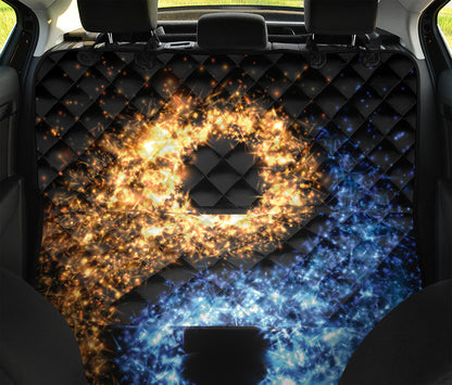Fire And Ice Sparkle Yin Yang Print Pet Car Back Seat Cover