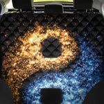 Fire And Ice Sparkle Yin Yang Print Pet Car Back Seat Cover