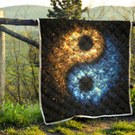 Fire And Ice Sparkle Yin Yang Print Quilt