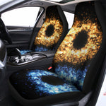 Fire And Ice Sparkle Yin Yang Print Universal Fit Car Seat Covers