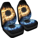Fire And Ice Sparkle Yin Yang Print Universal Fit Car Seat Covers
