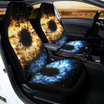 Fire And Ice Sparkle Yin Yang Print Universal Fit Car Seat Covers
