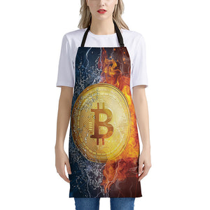 Fire And Water Bitcoin Print Apron