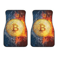 Fire And Water Bitcoin Print Front Car Floor Mats