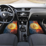 Fire And Water Bitcoin Print Front Car Floor Mats
